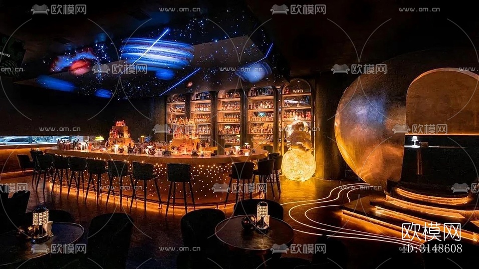现代酒吧效果图下载(渲染图10)