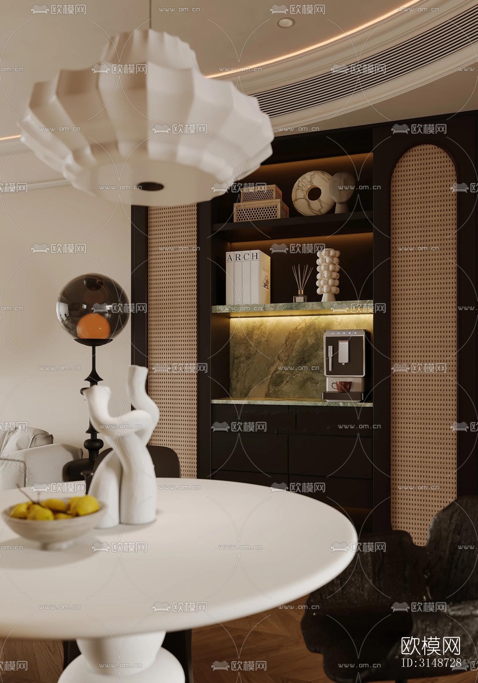 中古风平层效果图下载（渲染图16）