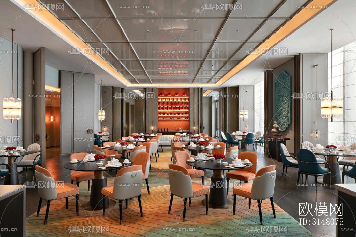 现代酒店民宿效果图下载（渲染图7）