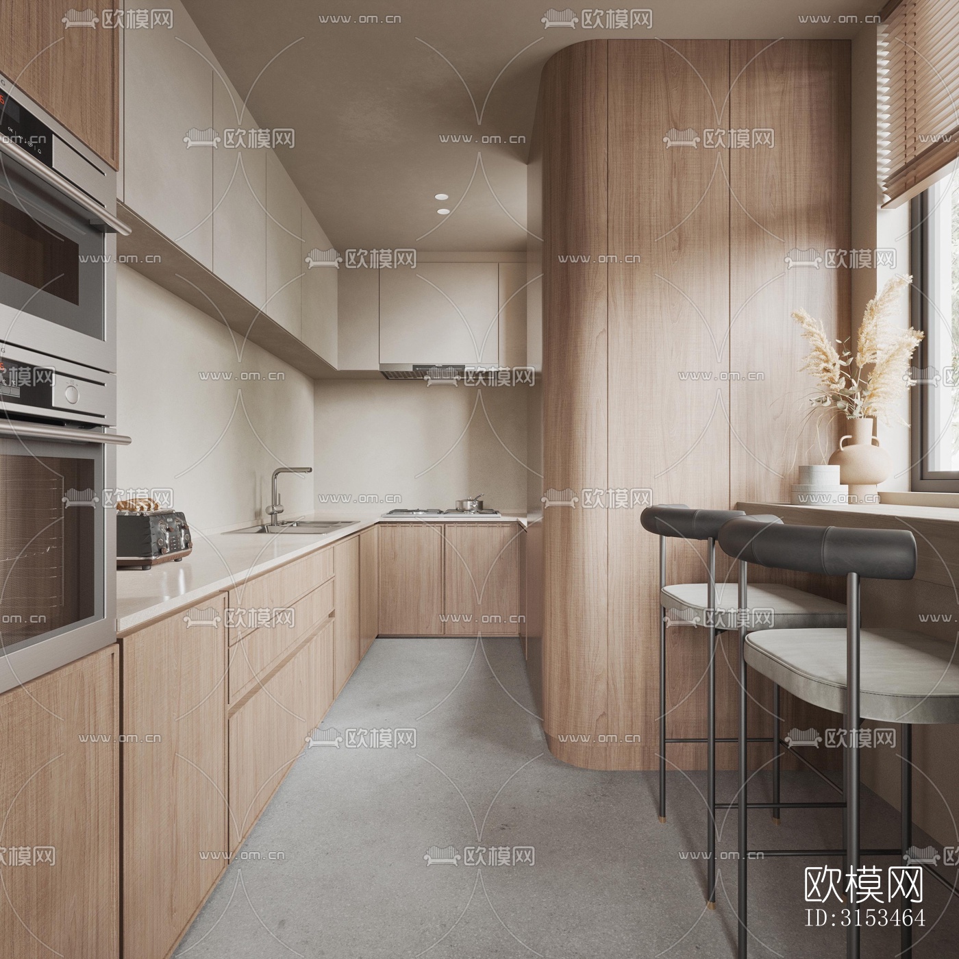 现代餐厅效果图下载（渲染图4）