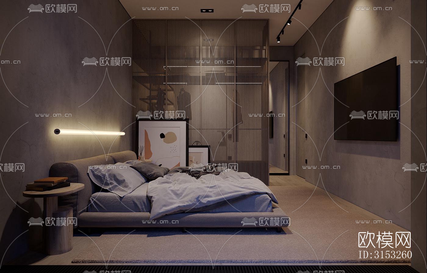 侘寂卧室效果图下载（渲染图5）