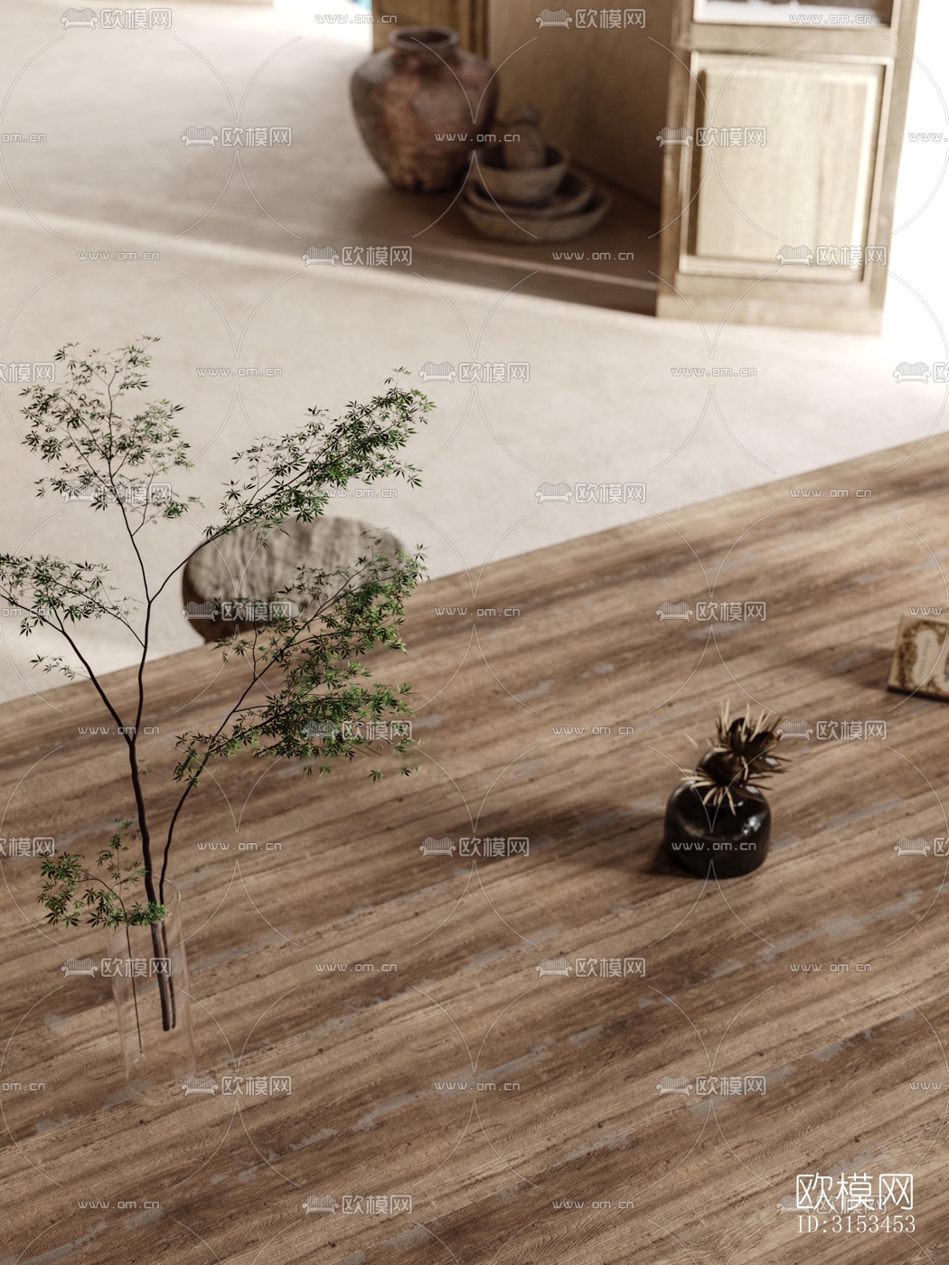 侘寂餐厅效果图下载（渲染图4）