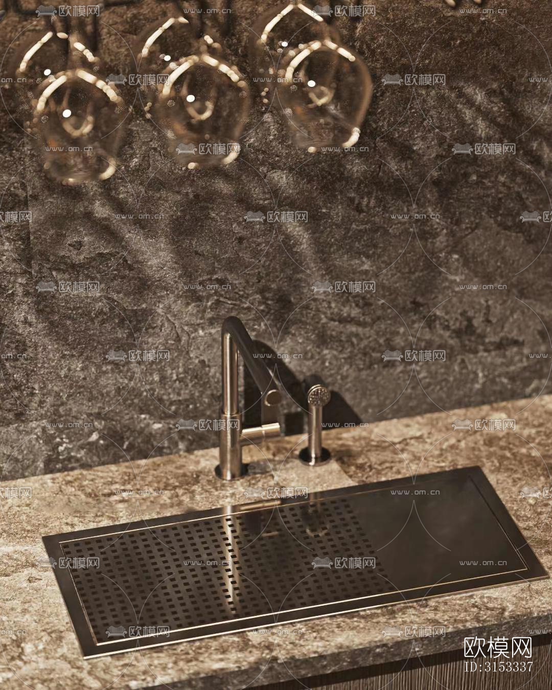 现代客厅效果图下载（渲染图3）