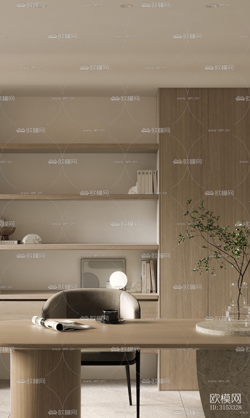 现代客厅效果图下载（渲染图4）