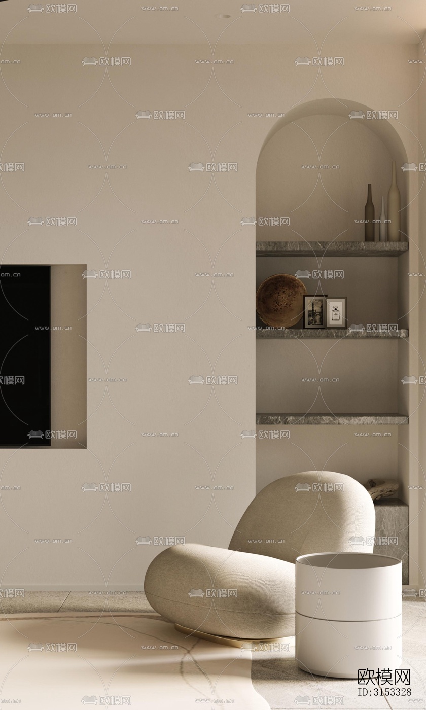 现代客厅效果图下载（渲染图3）