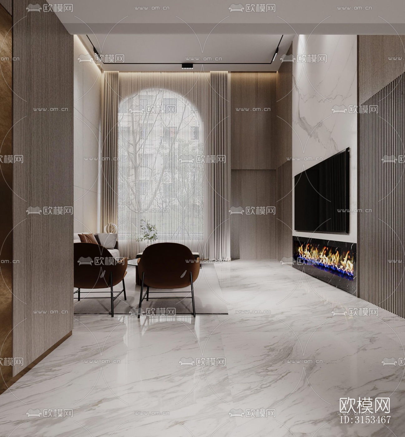 现代餐厅效果图下载（渲染图6）