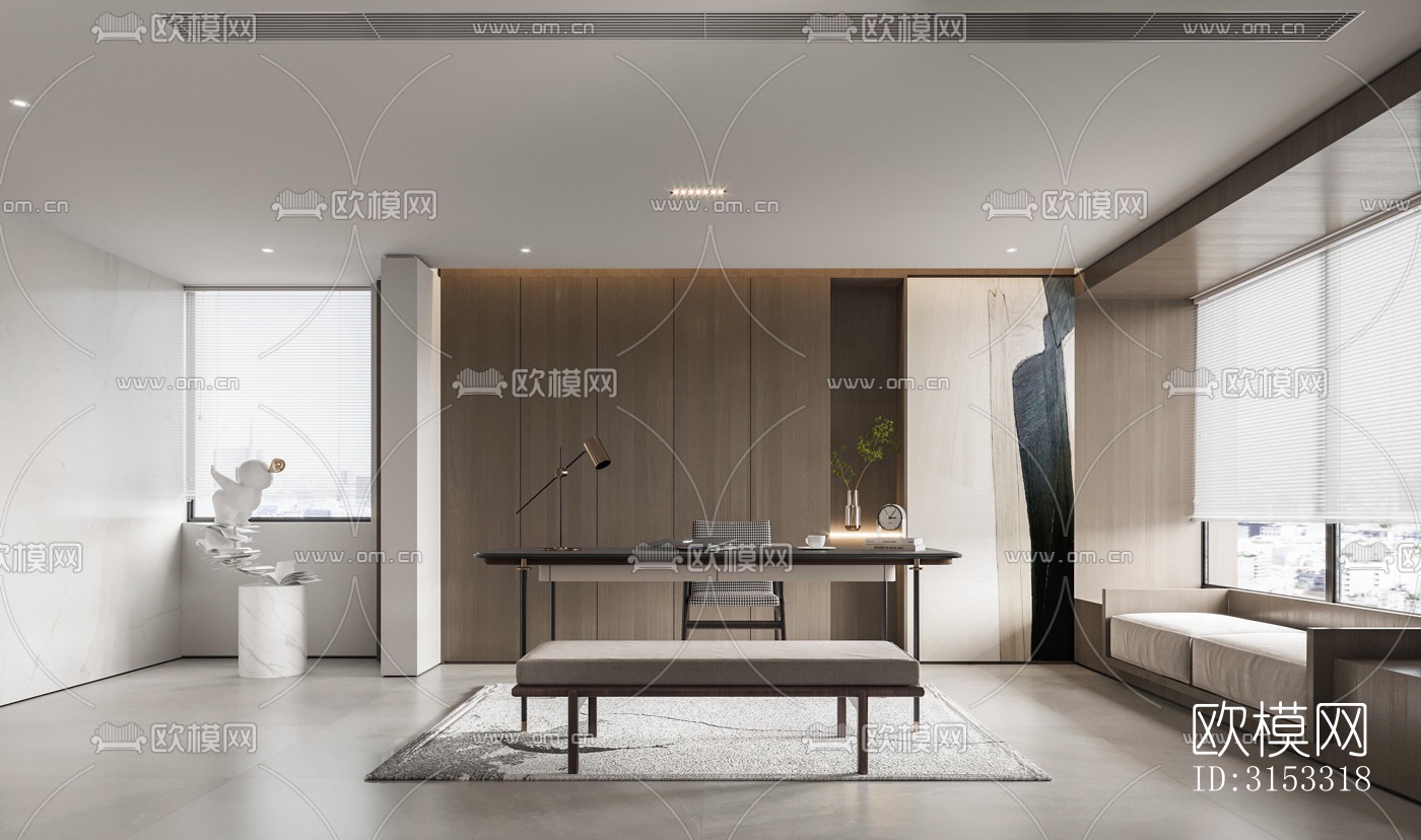 现代客厅效果图下载（渲染图5）