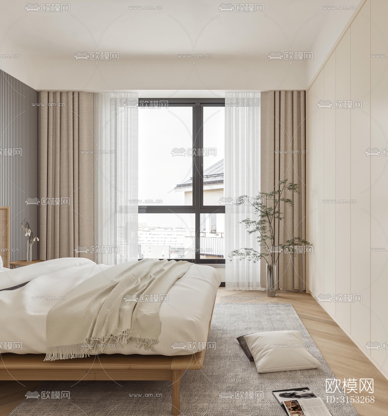 日式卧室效果图下载