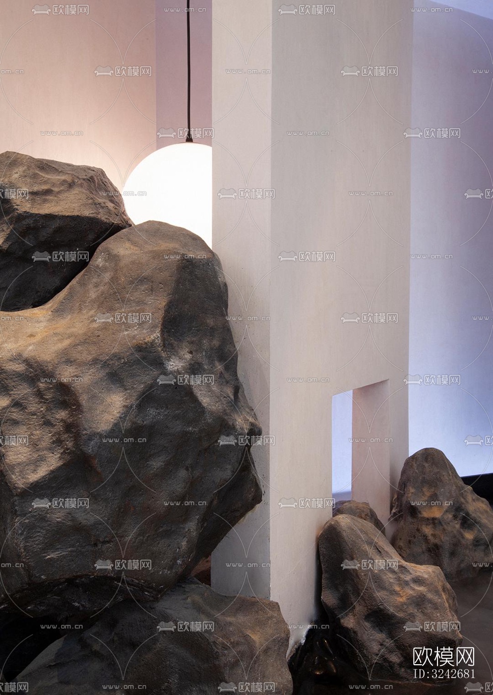 新中式中餐厅效果图下载（渲染图9）