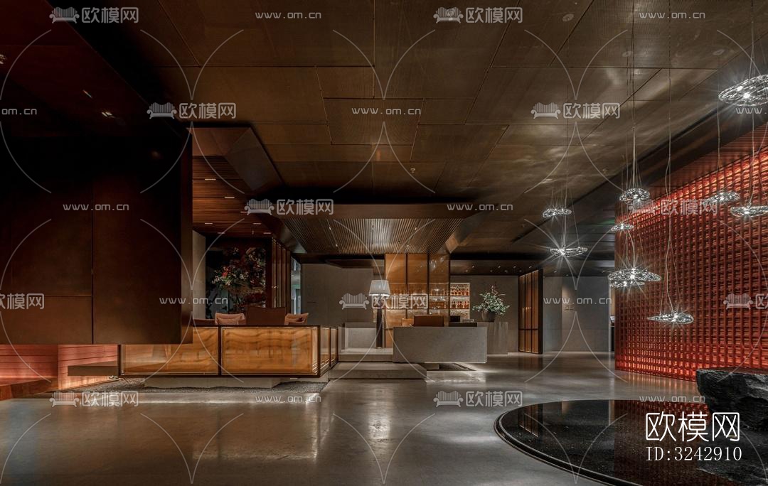 现代中餐厅效果图下载（渲染图18）