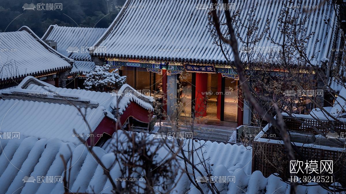 中式中餐厅效果图下载（渲染图17）