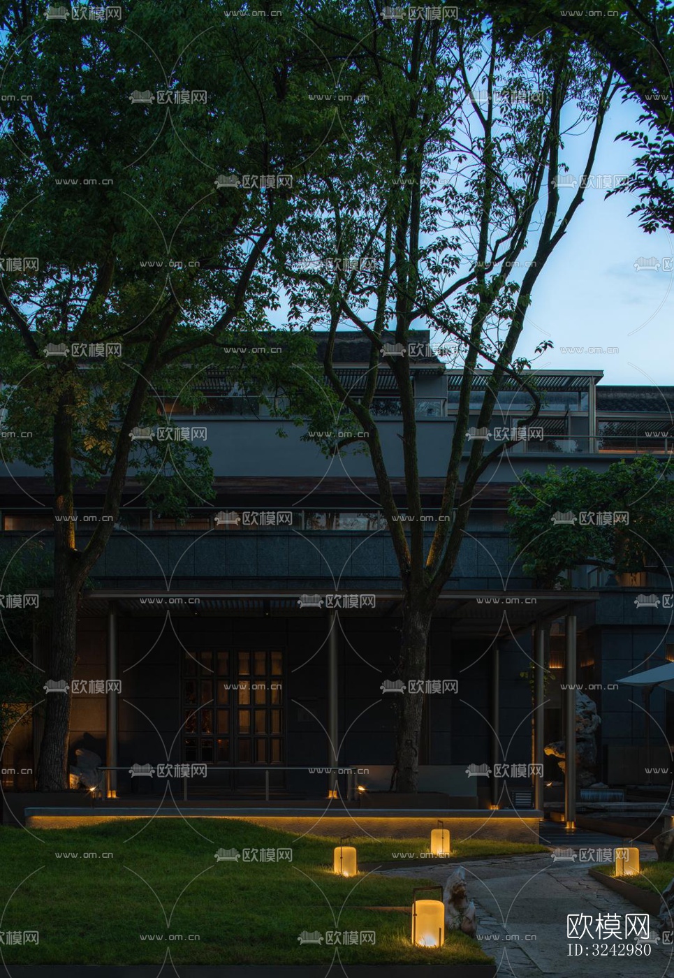 美式中餐厅效果图下载（渲染图15）