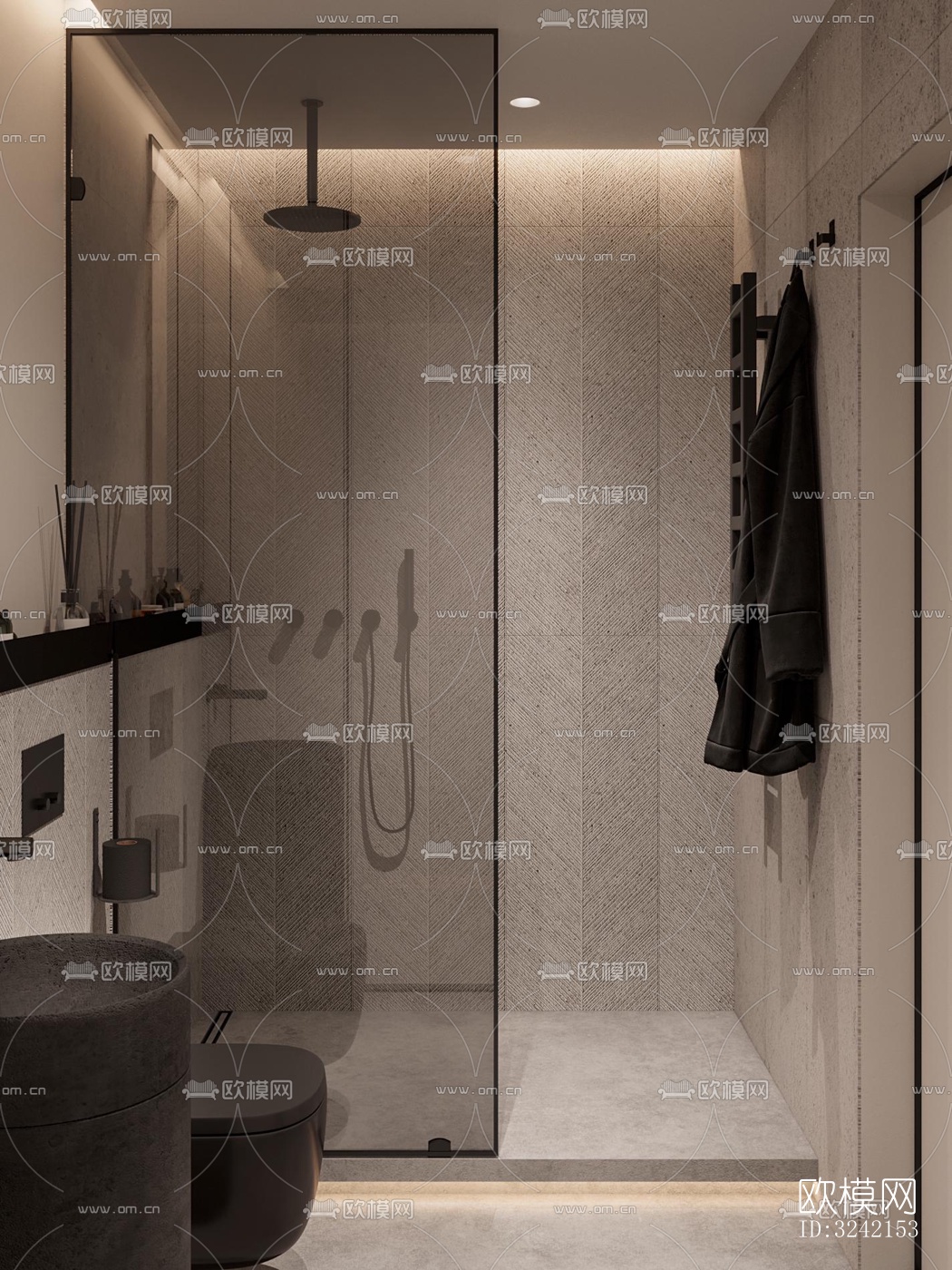 现代客餐厅效果图下载（渲染图4）