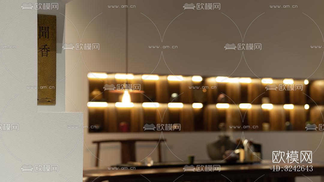 新中式中餐厅效果图下载（渲染图12）