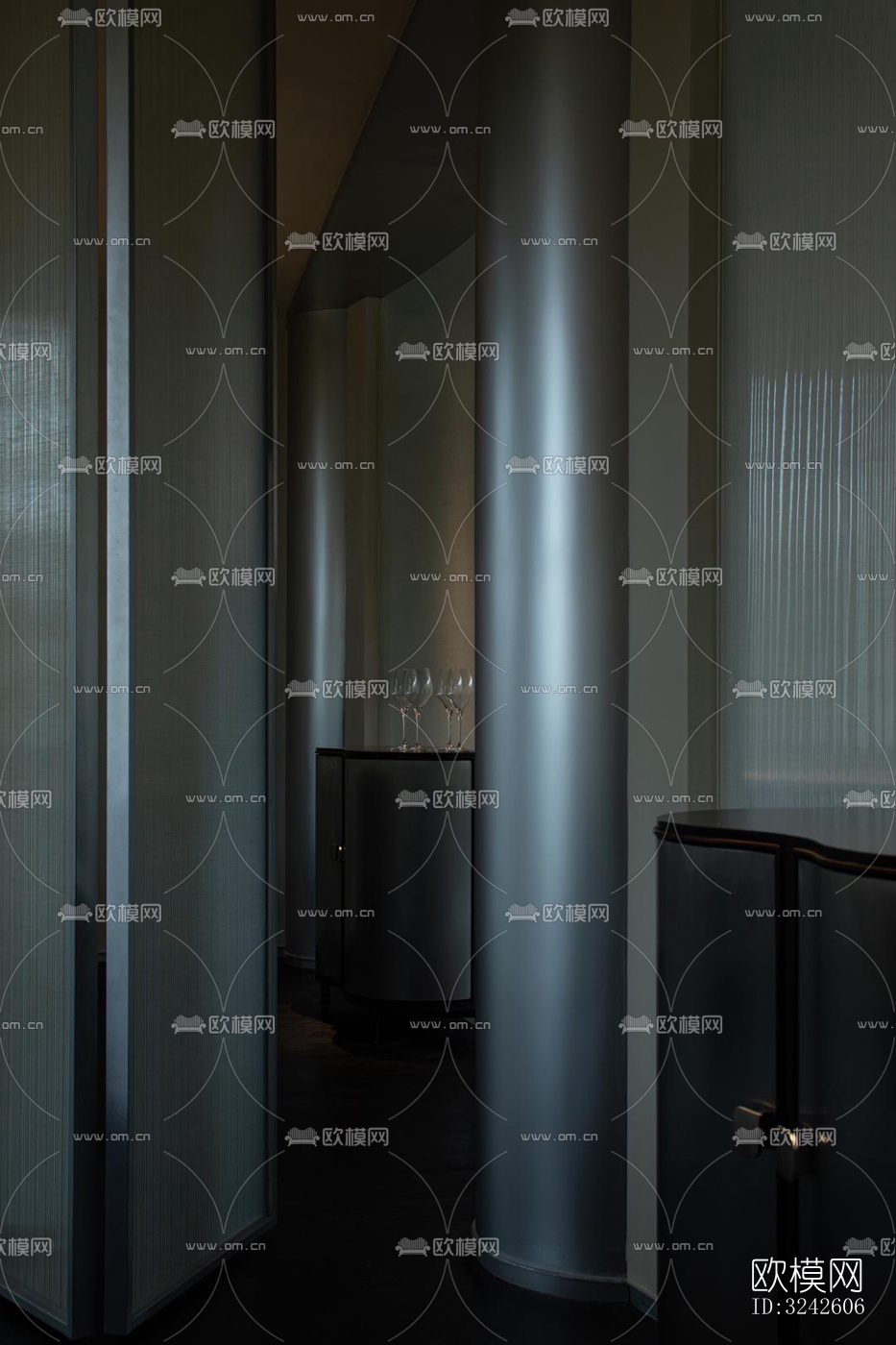 新中式中餐厅效果图下载（渲染图10）