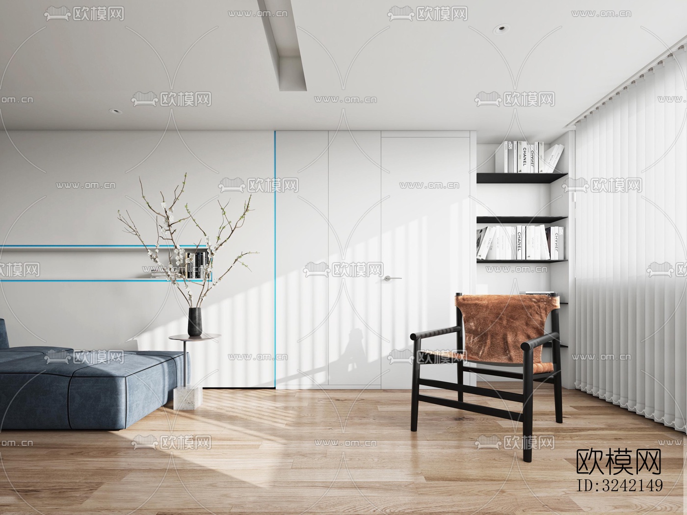 现代客餐厅效果图下载（渲染图5）