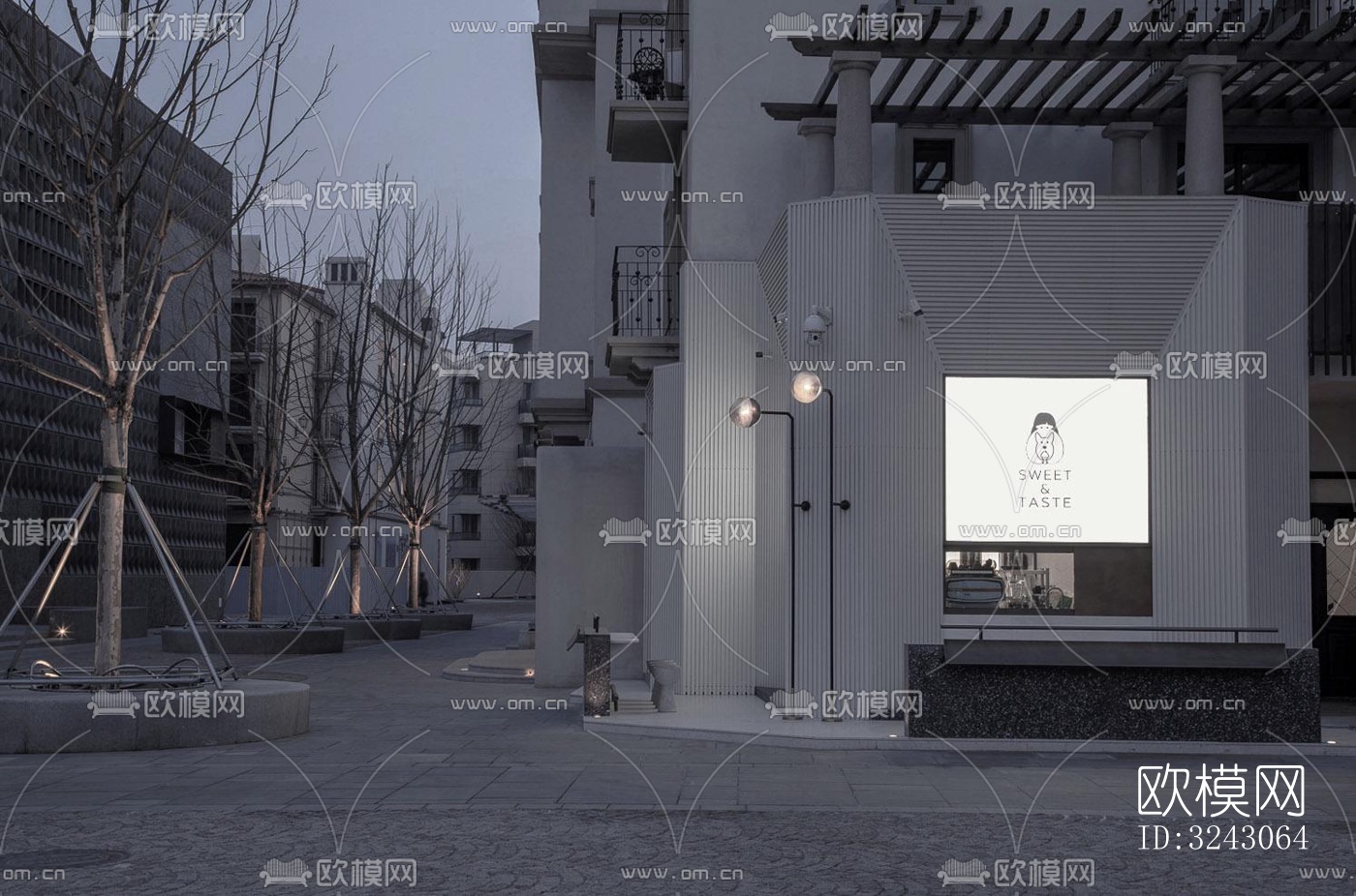 现代咖啡奶茶效果图下载（渲染图8）