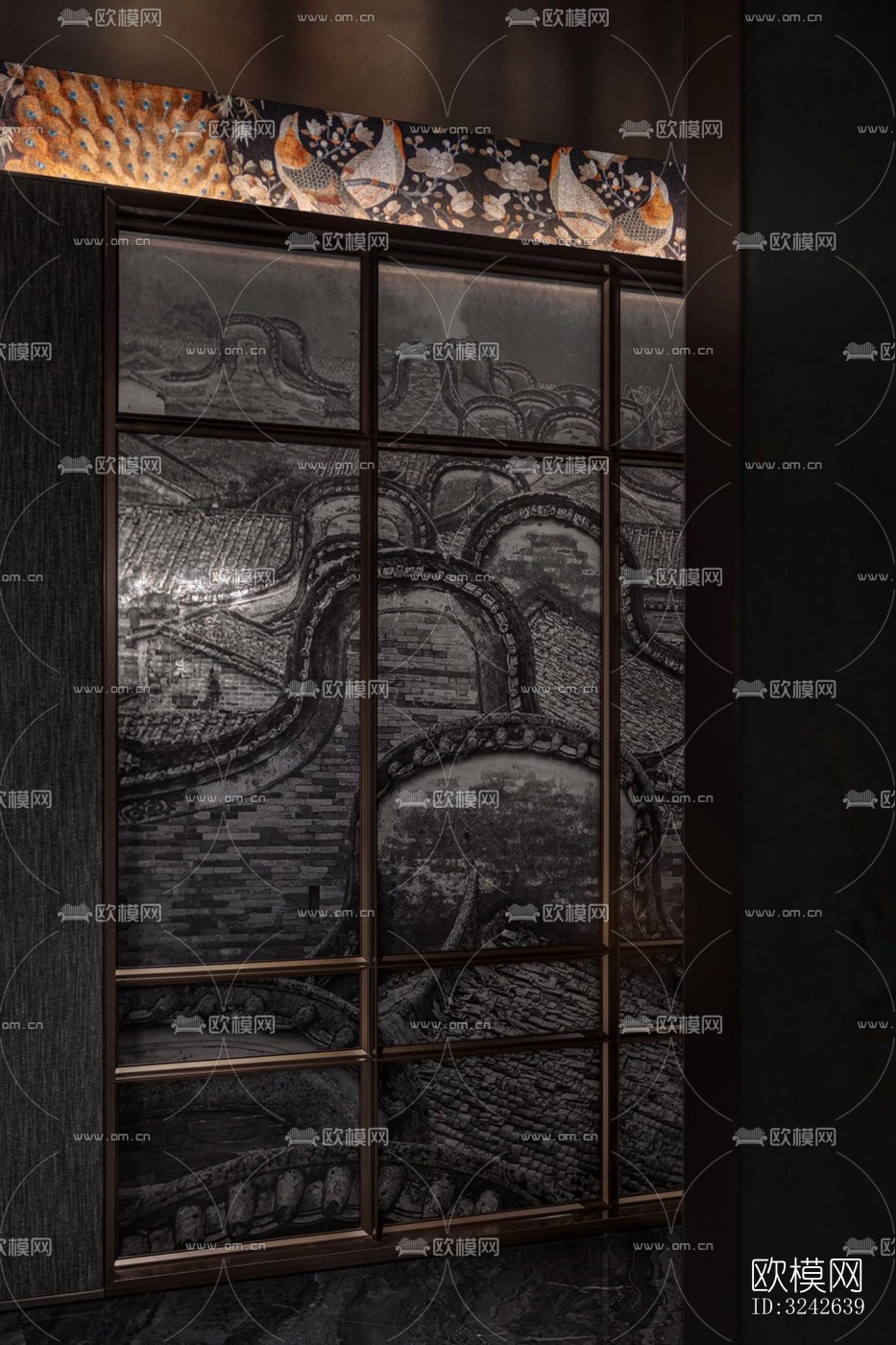 新中式中餐厅效果图下载（渲染图14）