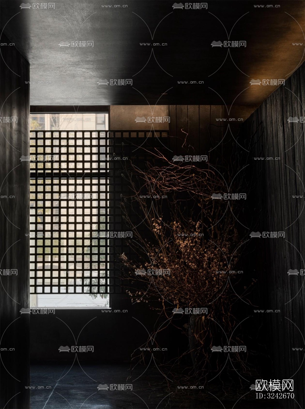 新中式中餐厅效果图下载（渲染图9）