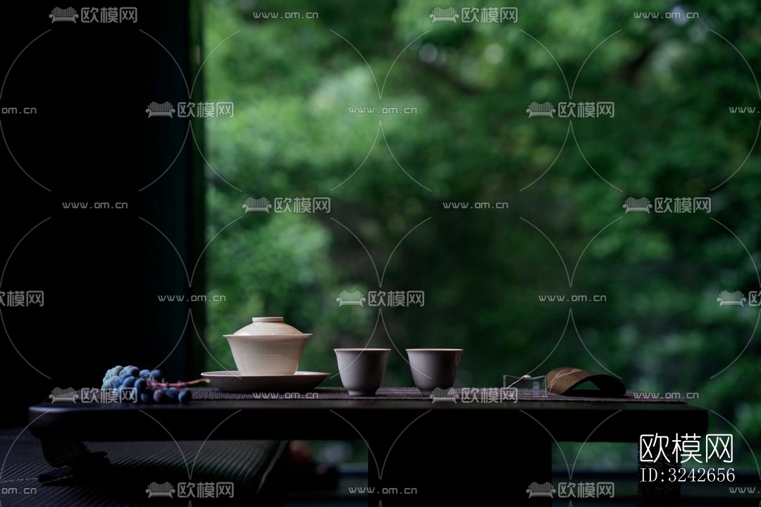 新中式中餐厅效果图下载（渲染图15）