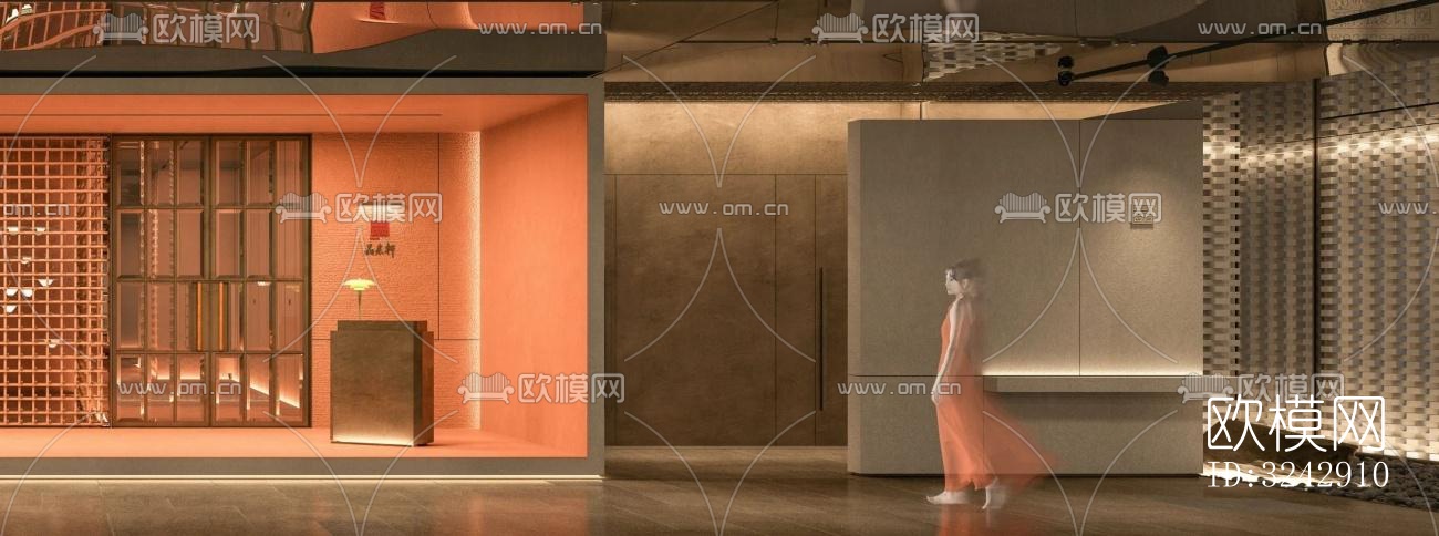 现代中餐厅效果图下载（渲染图9）