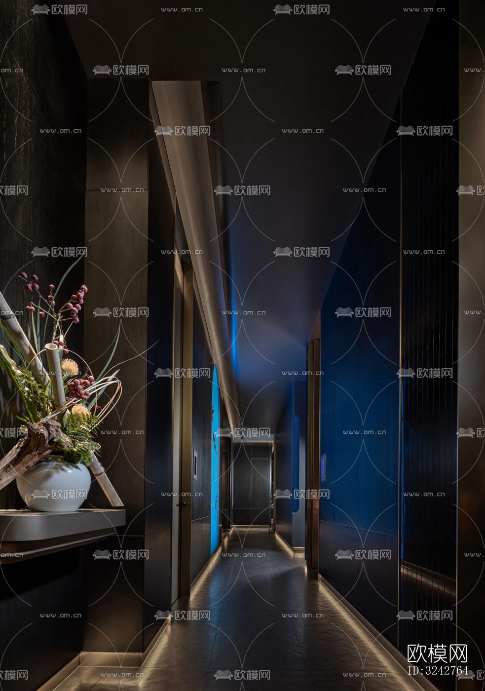 新中式中餐厅效果图下载（渲染图5）