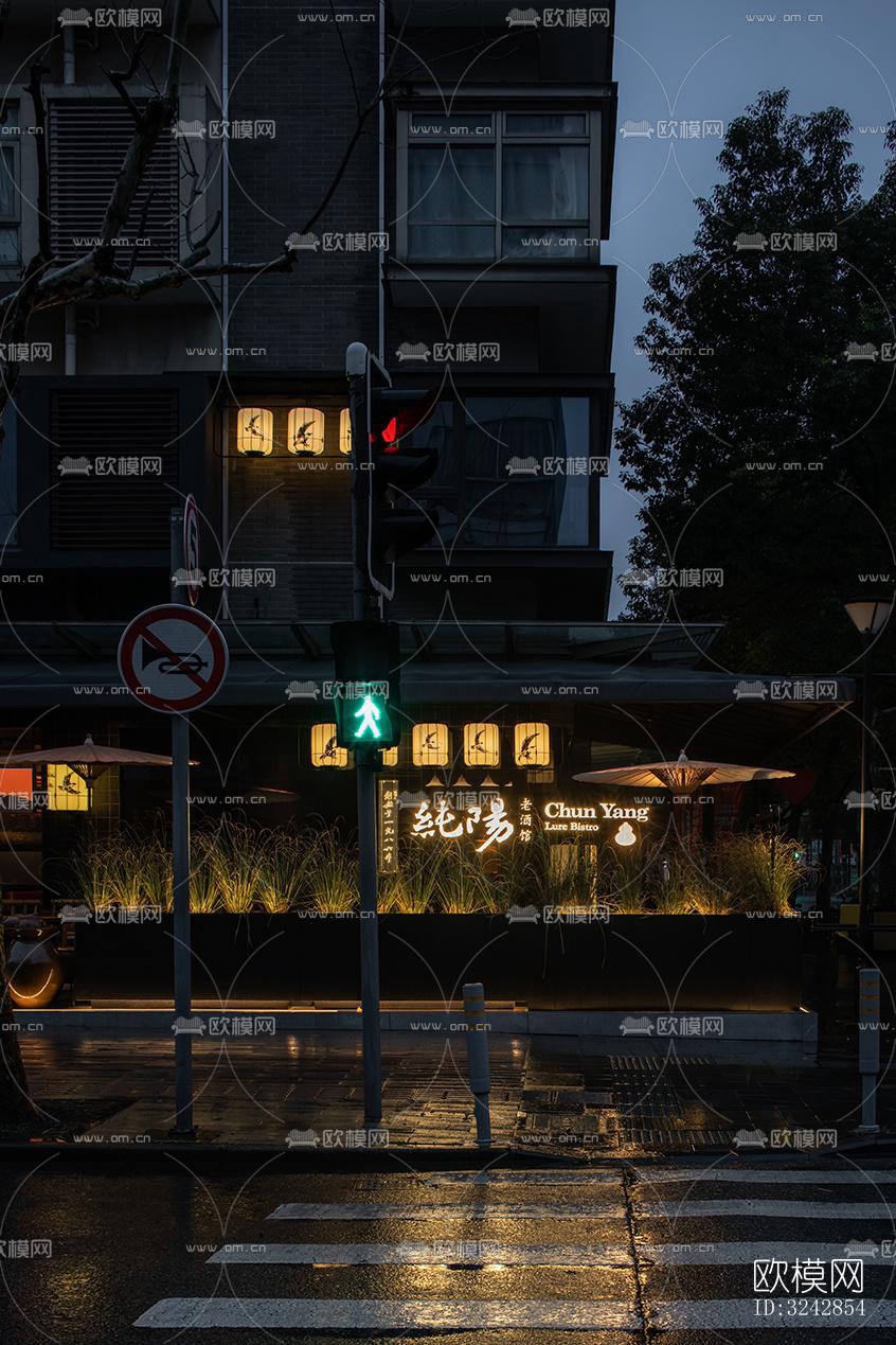 新中式中餐厅效果图下载（渲染图17）