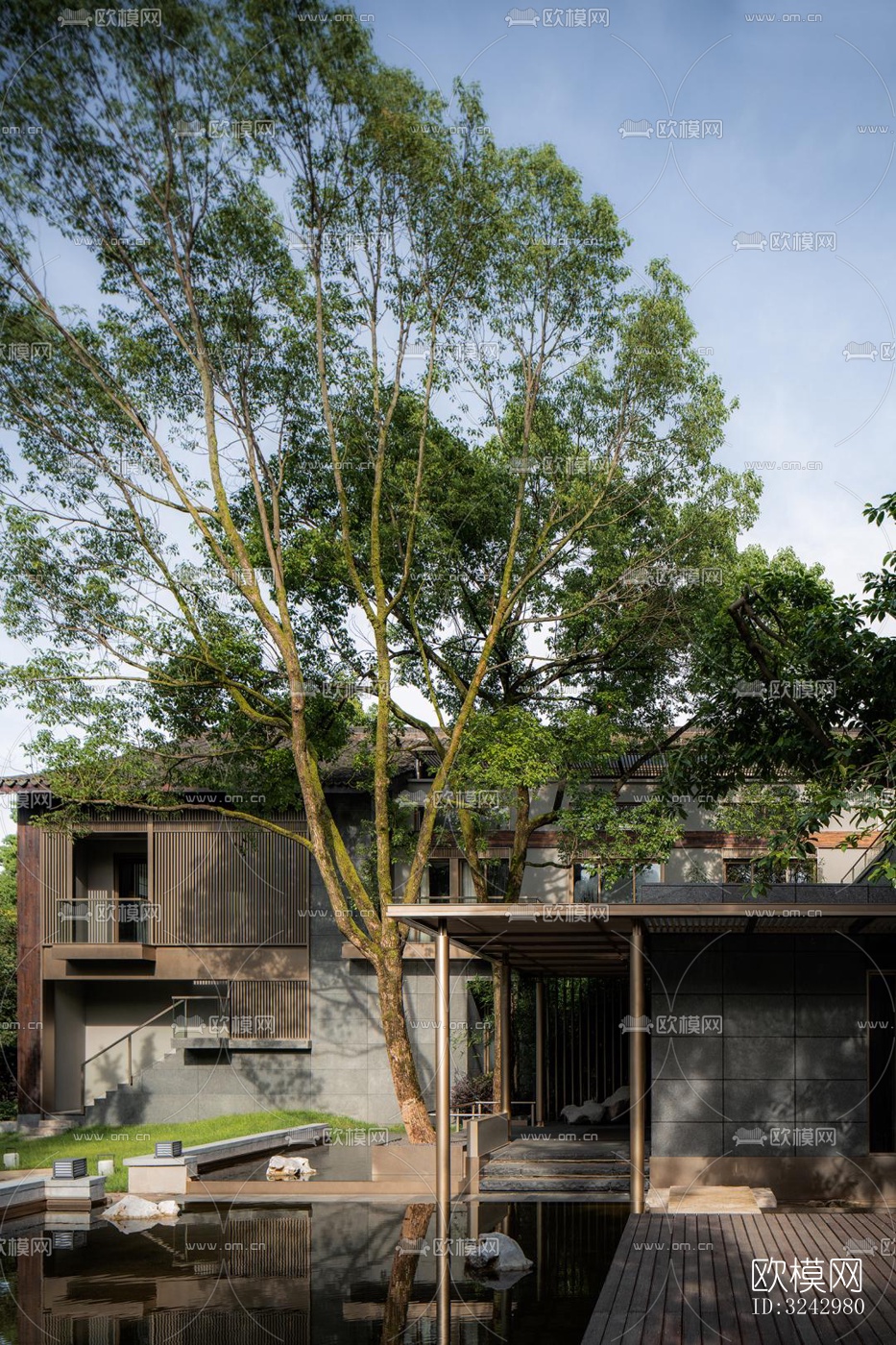 美式中餐厅效果图下载（渲染图17）