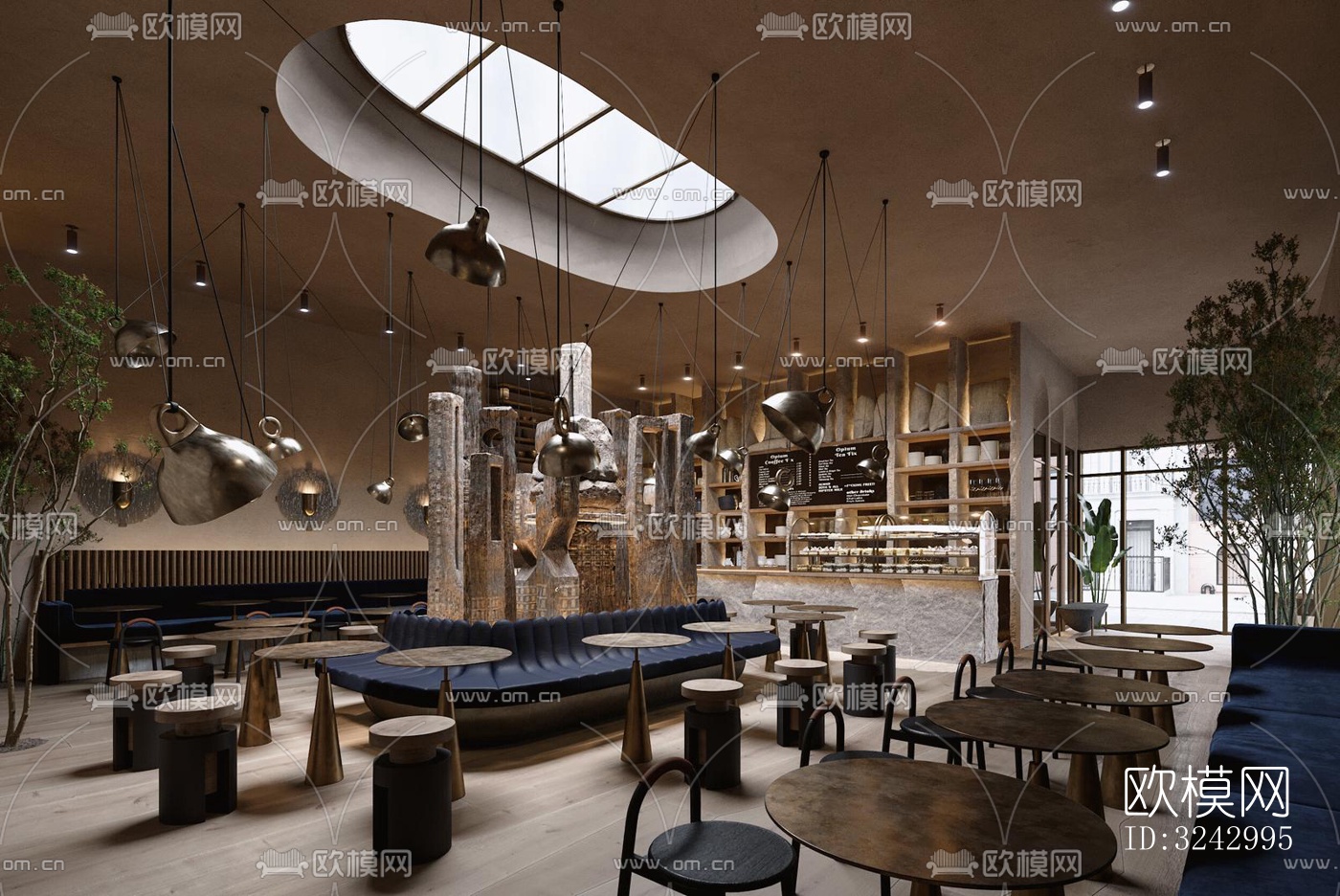 侘寂咖啡奶茶效果图下载（渲染图3）