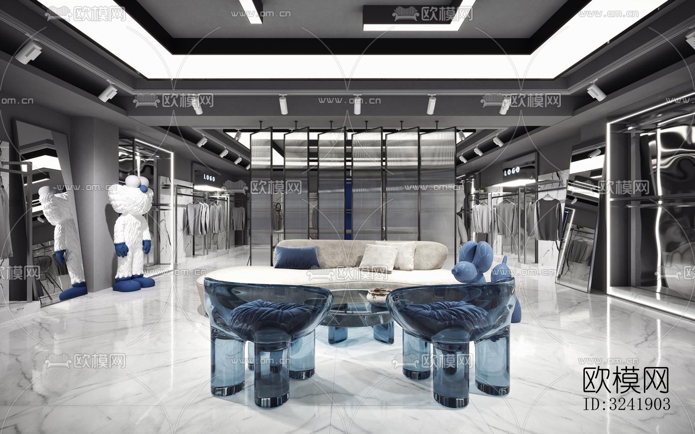 工业风零售店铺效果图下载（渲染图1）