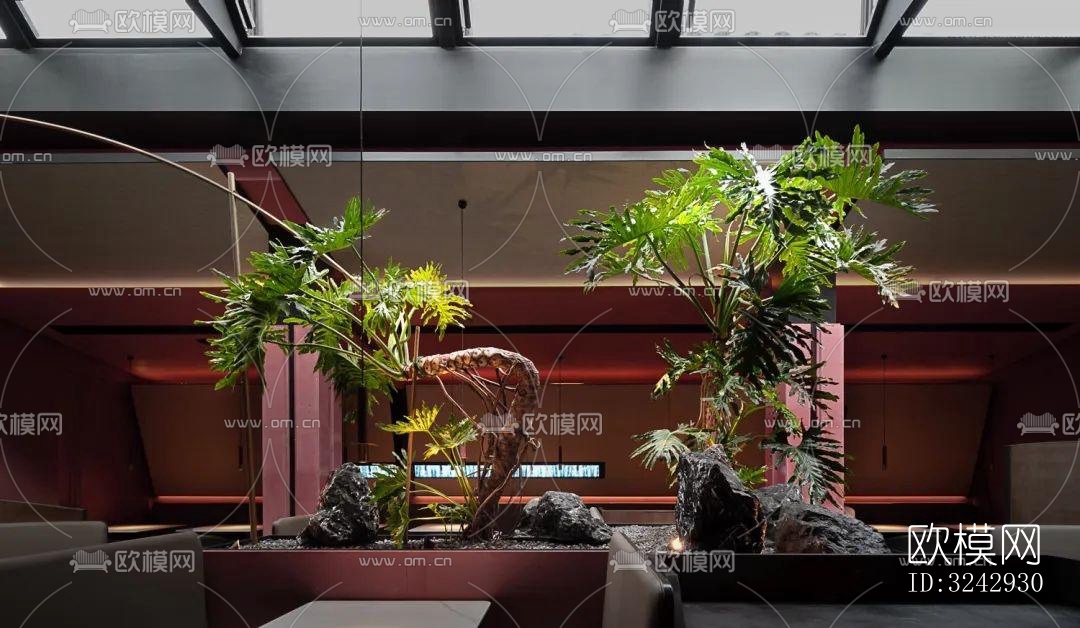 现代中餐厅效果图下载（渲染图10）