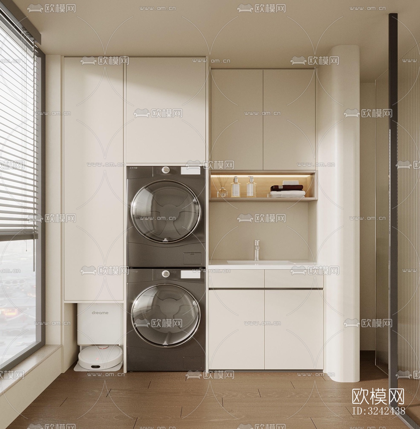 现代阳台花园效果图下载（渲染图1）