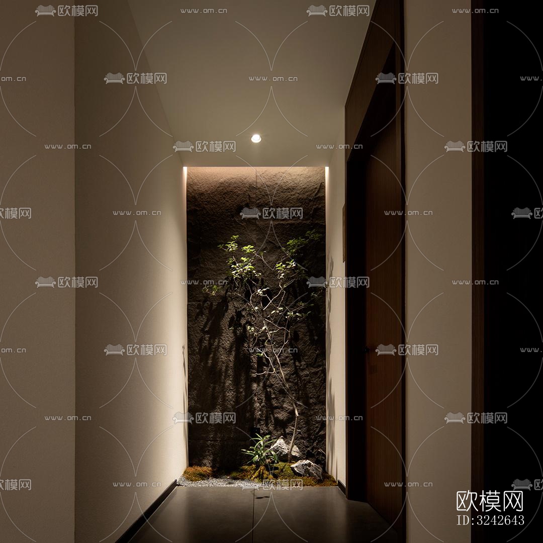 新中式中餐厅效果图下载（渲染图1）