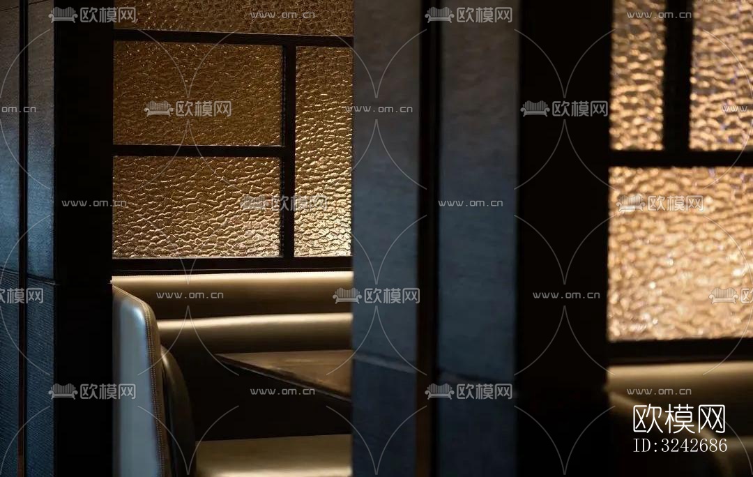 新中式中餐厅效果图下载（渲染图12）