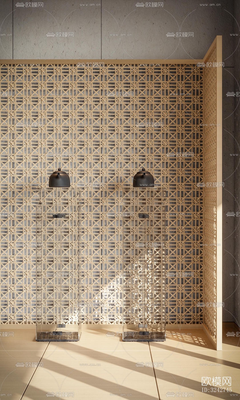 新中式中餐厅效果图下载（渲染图13）