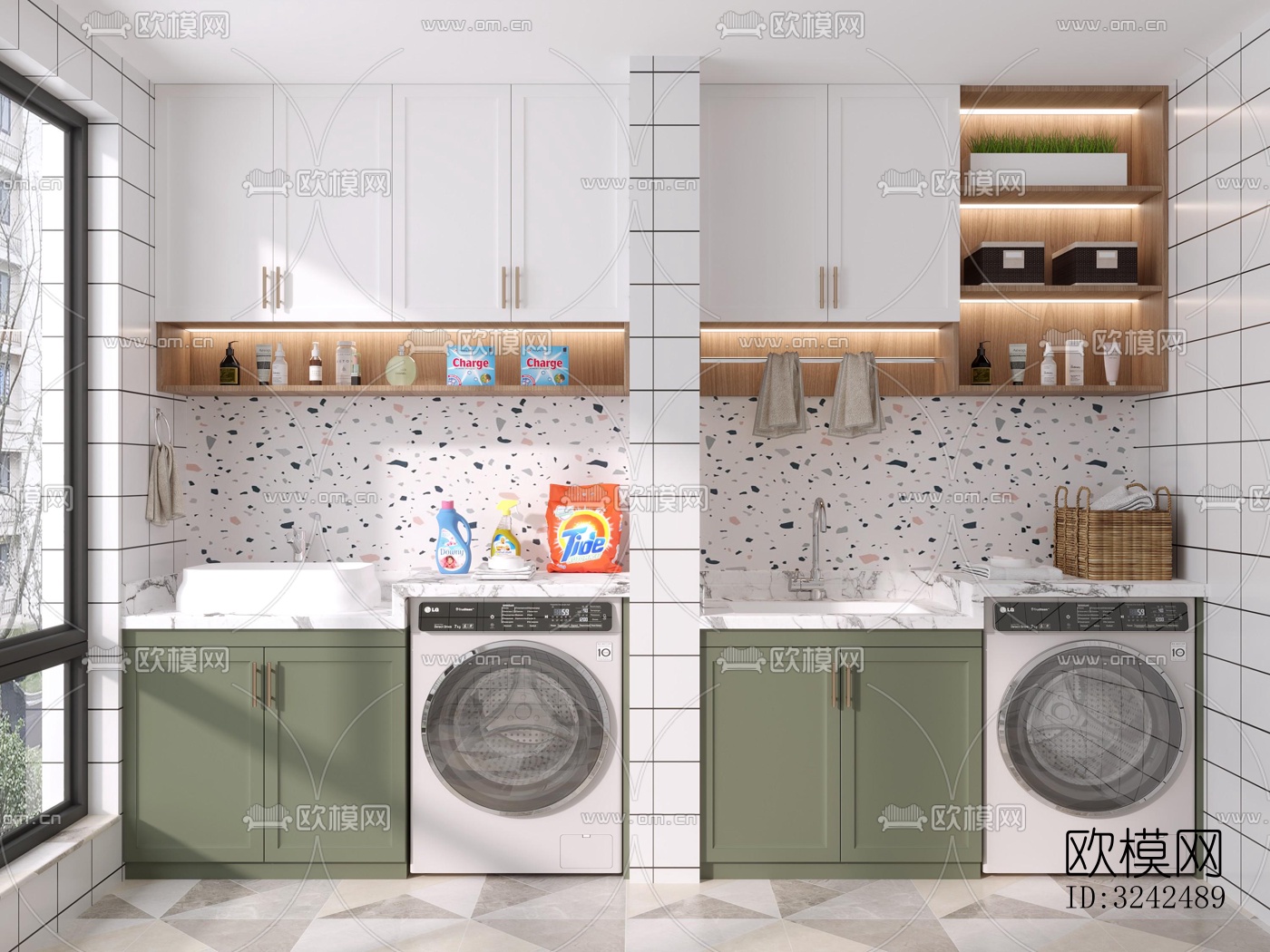 现代阳台花园效果图下载（渲染图4）