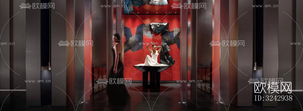 现代中餐厅效果图下载（渲染图7）