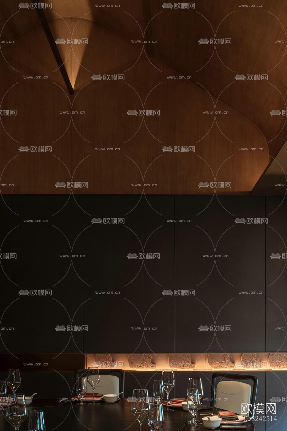 中式中餐厅效果图下载（渲染图8）