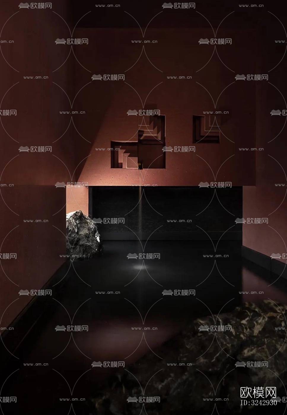 现代中餐厅效果图下载（渲染图5）