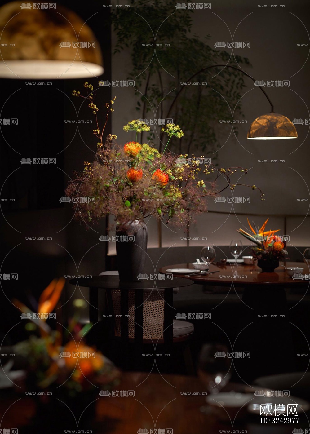 现代中餐厅效果图下载（渲染图13）