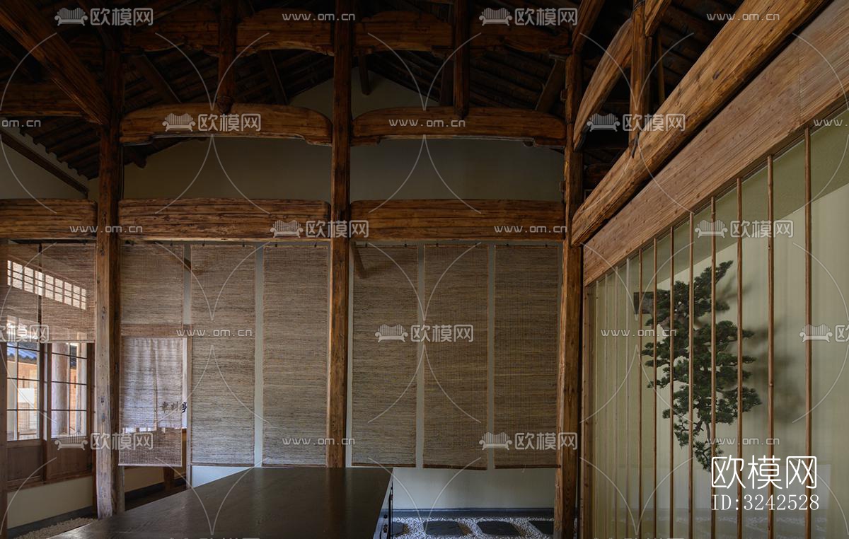 中式中餐厅效果图下载（渲染图8）