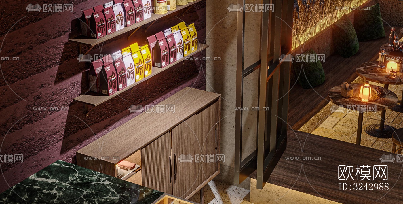 侘寂咖啡奶茶效果图下载（渲染图17）