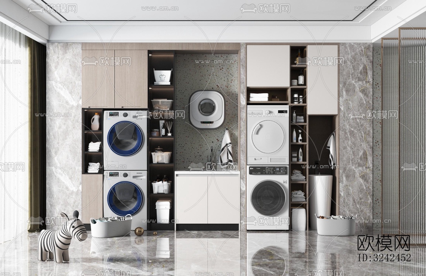 现代阳台花园效果图下载（渲染图5）