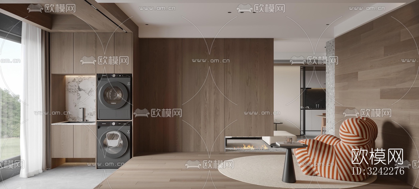 现代客餐厅效果图下载（渲染图13）