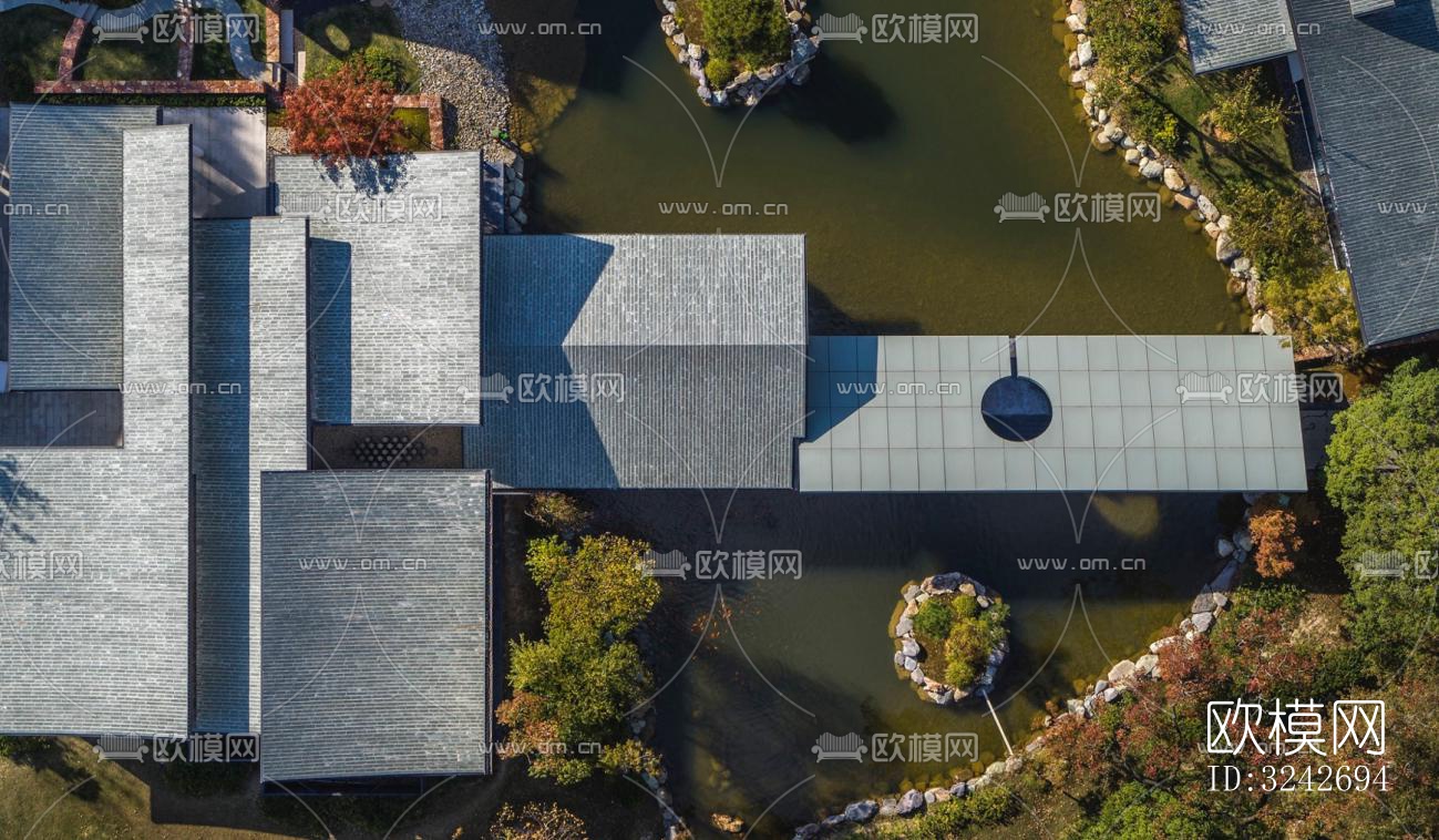 新中式中餐厅效果图下载（渲染图1）