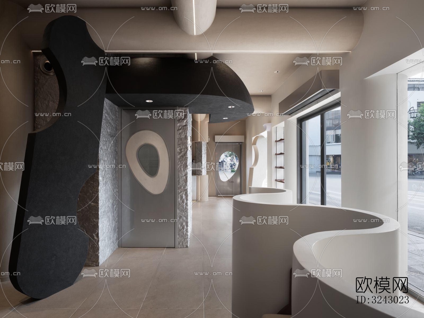 现代咖啡奶茶效果图下载（渲染图7）