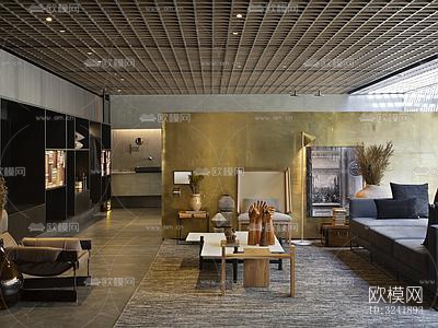 工业风展览展厅效果图下载（渲染图16）