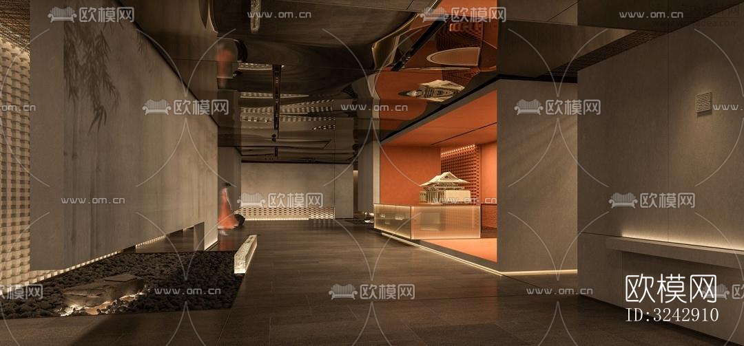 现代中餐厅效果图下载（渲染图8）