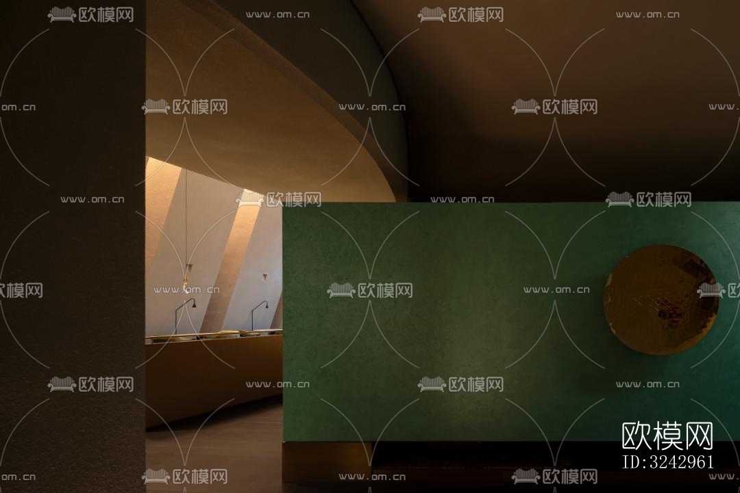 现代中餐厅效果图下载（渲染图2）