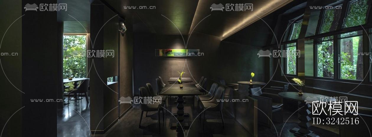 中式中餐厅效果图下载（渲染图7）